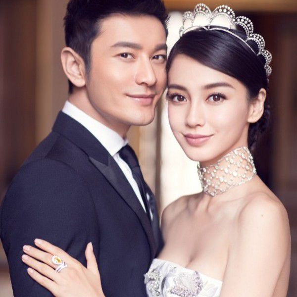 黃曉明與Angelababy婚紗照。